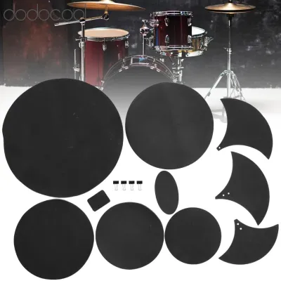 Dodocool Trống Mat Drum Pad Không có mùi Linh hoạt 14 chiếc Tuổi thọ dài để chơi