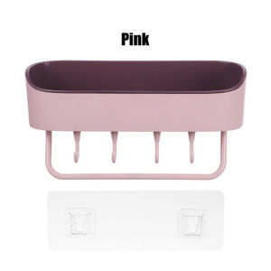 Bathroom Wall Hanging Two-color Toilet Storage Free Punch Storage Rack (Ready Stock)
