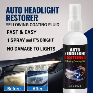 Automotive headlight restorer coating liquid