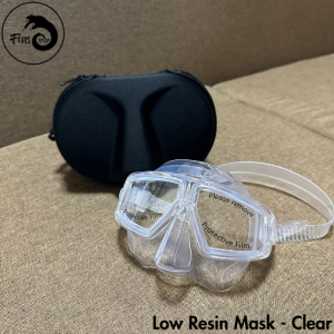 Freediving Snorkeling Diving Low Resin Mask and Case - Fins To Go