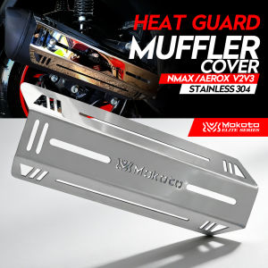 Mokoto Exhaust Muffler Cover Heat Guard for NMAX V2/V3 / AEROX V2/V3 STAINLESS 304 EXHAUST PIPE
