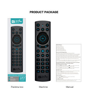 Điều khiển từ xa/chuột bay G20S PRO BT 2 chế độ Bluetooth + 2.4G Wireless trợ lý giọng nói đèn nền