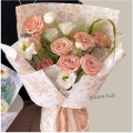 Bloom.hub 10PCS Vintage Floral Art Rose Design Bouquet Wrapping Paper Flower Gift Florist Wrapper Kertas Bunga Pembalut. 