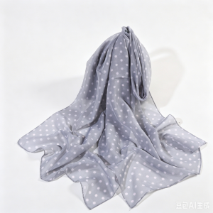 OEUVR Breathable Polka Dots Printed Scarf Thin Chiffon Transparent Long Beach Silk Scarf Elegant Boho Sun Protection Shawl Summer Season