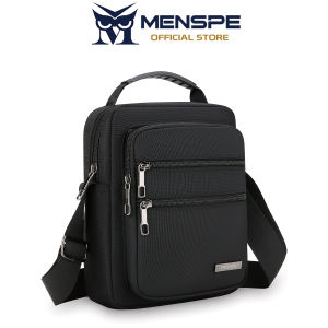 MENSPE Mens Shoulder Bag Handbag Waterproof Oxford Cloth Bag Messenger Bag Phone Bag Travel Bag Business Bag Large Capacity Cross Body Bag Lightweight Casual Bag Leisure Sport Street Bag