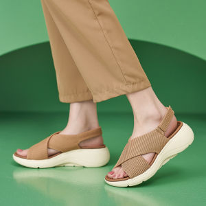 【ready stock】Siketu New platform sandals lightweight non-slip Velcro womens shoes
