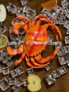 ปูปลอม วัสดุผลิตจากยาง ตกไม่แตก ขนาดตัวปูกว้าง 8.2ซม. ยาว 10 ซม.