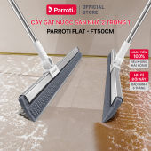 Cây Gạt Nước Sàn Nhà Toillet Kính Parroti - Chổi Gạt Nước 2 Trong 1 Đầu Silicon Rộng 50cm Xoay 180 Độ Đa Năng - FT50