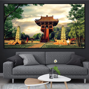 Tranh Laminate Tráng Gương - Tranh Treo Tường Chùa Một Cột 02