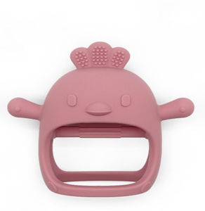 Bafada 3d Chick Baby Silicone Teether Gloves Baby Soothing Toy Anti-Eating Hand ​Molar Stick Baby Accessories Not Slippage Easy Cleaning