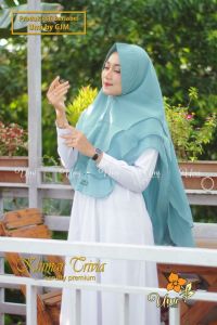 Hijab Khimar 3 Layer Trivia Jumbo Polos Syari Jilbab Tiga Layer Cerruty Babydoll Brand Umi Hijab By GJM