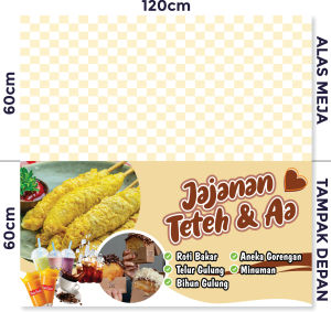 Cetak Spanduk Banner Taplak meja PORTABLE BISA CUSTOM