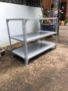 Kệ sắt V lỗ Đa Năng 3 tầngCao 120cm x Dài 120cm x Rộng 50cm kệ chứa đồ gia đình