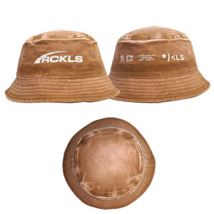 RCKLS. Topi Bucket Hat Denim Washing Typogr
