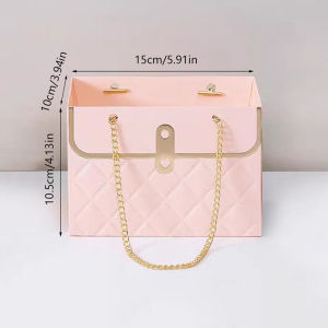 438178 ZXC กล่องใส่ดอกกุหลาบแบบพกพากล่องกระดาษห่อของขวัญของขวัญงานปาร์ตี้