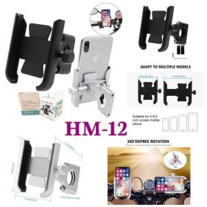( MY ACC ) HM12 Holder HP Motor / Sepeda Stang HM-12 Stand HP di Motor Phone Holder HM 12