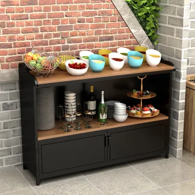 Buffet hotpot restaurant seasoning table retro sideboard commercial small seasoning table sauce restaurant sideboard.