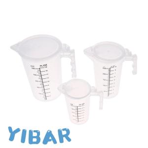 100 250 500ML Measuring Cups Jug Clear Baking Kitchen Flour Water with cover Sc