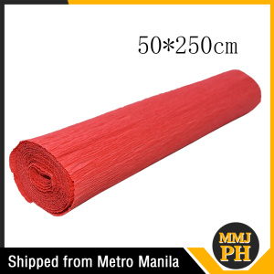 Thickened Color Crepe Paper 50*250cm Pleated Paper Handmade Material Paper for DIY Creation