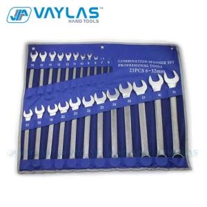 23pcs Combo Wrench Set High Torque Spanner Set of Keys Open and End Metric 6~32mm Chrome Vanadium with Roll-up Storage Pouch