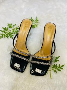 high heels maura terbaru hak kaca tinggi hak runcing 9 cm