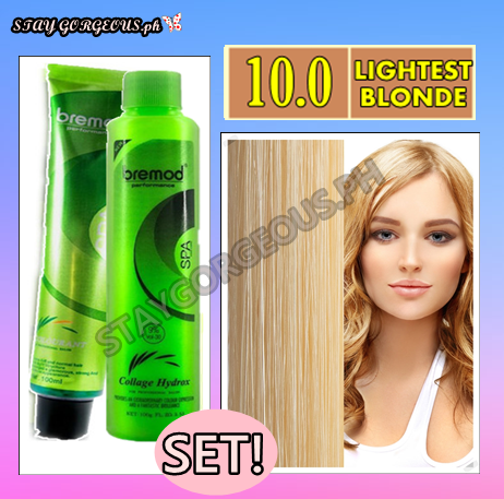 BREMOD 10.0 LIGHTEST BLONDE (SET) WITH OXIDIZING CREAM 12%, 9% or