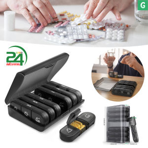 [GGJJ]ตลับยา กล่องเก็บยา กล่องใส่ยา ประจำสัปดาห์ แบ่งช่องแต่ละวัน Pill Box 7 Days 21 Grids 3 Times One Day Pills Case Organizer Portable Large Storage Container Tablet Vitamin Medicine Fish Oils