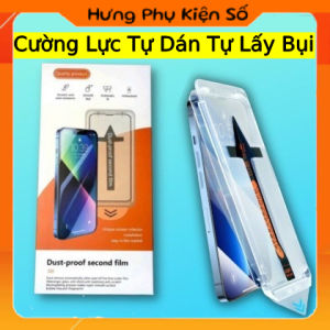 Kính Cường Lực Iphone Magicbox Black Arrow có khung tự dán | tự hút bụi | có màng bảo vệ loa