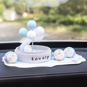 Pajangan Mobil Set Lovely Pingguin Pig Balon Hiasan Dashboard Premium