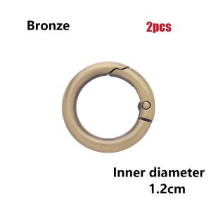 DOHOHO 2/5pcs High quality Plated Gate Round Push Trigger Carabiner Purses Handbags Spring O-Ring Buckles Bag Belt Buckle Snap Clasp Clip