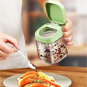 PVN85699 Lọ Đựng Gia Vị Thủy Tinh 320ml Nắp Kín Chống Ẩm Hũ Đựng Muối Tiêu Đường Dễ Bảo Quản