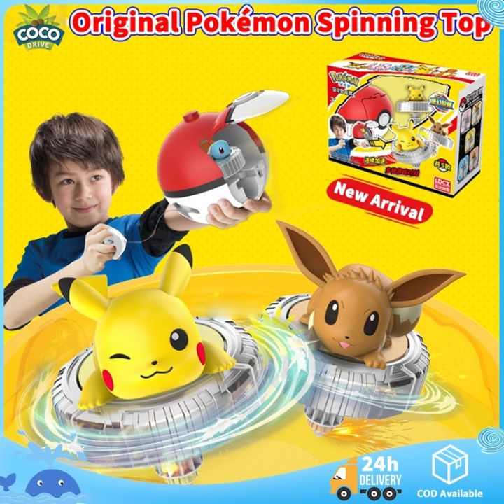 Pokemon Figure Spinning Tops Pull String Battle Cartoon Character