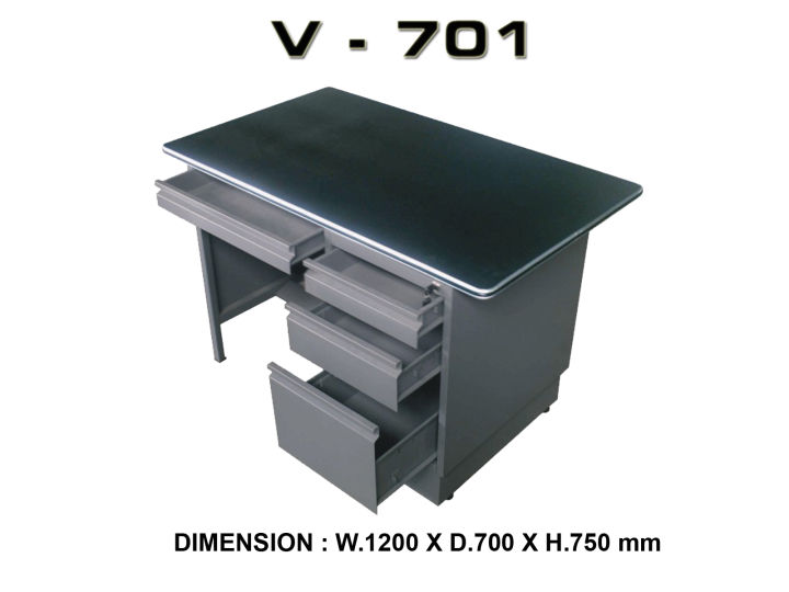 Meja Kantor Besi V-701 Furniture Kantor Untuk HARGA ECERAN | Lazada