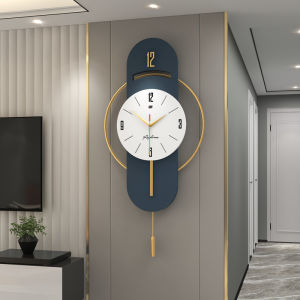 Jam Dinding Simple and Fashion Mute Minimalist Digital Clock Vintage Creative Swing Wall Clock Modern Living room Decorations 挂钟 壁钟