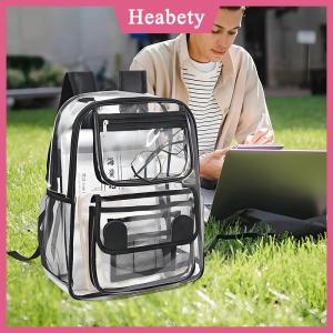 Heabety Ba lô trong suốt túi lưu trữ trong suốt sinh viên bookbag Túi lưu trữ túi rõ ràng bãi biển túi làm việc trường học