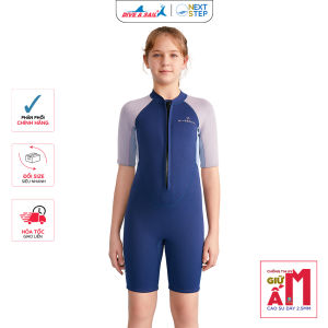 Đồ bơi giữ nhiệt bé gái Dive and Sail size 27kg - 55kg Mẫu tay dài quần ngắn giữ ấm rât tốt