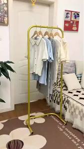 Wooden Bottle Light Luxury and Simplicity Clothes Rack Floor Bedroom and Household Simple Coat Rack Room Single Pole Hang the Clothes Storage Clothes Hanger