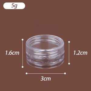 10pcs - 5/10/20g Empty Round Clear Cosmetic Portable High Quality Travel Accessories Mini Round Cream Bottle