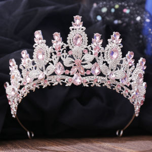 KMVEXO Baroque Sang trọng Giọt nước Hoa Pha lê Opal Vương miện cho phụ nữ Cô gái đám cưới Bữa tiệc sinh nhật Vương miện thanh lịch Phụ kiện tóc 2026