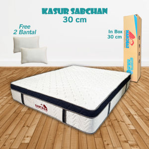 Kasur In Box Sabchan Matras Tidur Hotel Busa Cover Knitted Quilting Bonus 2 Bantal