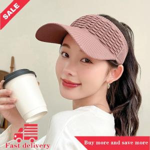 [COD]Flash Delivery Summer Anti-UV Sun Hat Women Empty Top Hat Travel Beach Outdoor  Visor Cap Knitted Baseball Hat