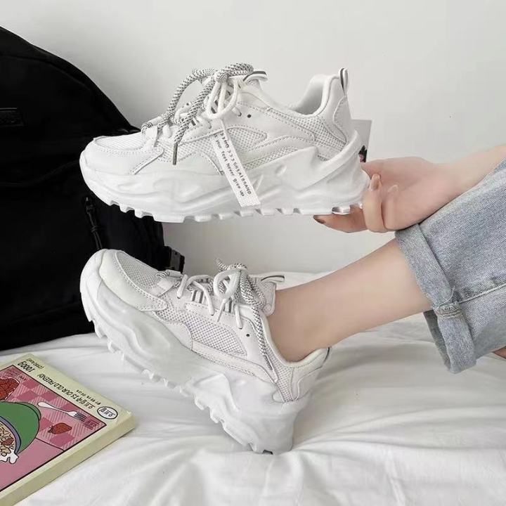 168 shoes 2021fashion women running white leather shoes Lazada PH