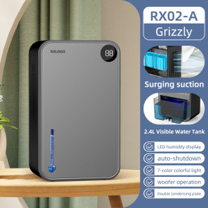 Malaysia 3 Plug 2.4L Air Dehumidifier Multi Color Change Light Indoor Drying Full Water Auto Shutdown Control （3 Year warranty ）