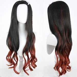 Halloween Anime Kamado Nezuko Cosplay Costume Killer Costumes Kimono Haori Wig Clogs Suit For