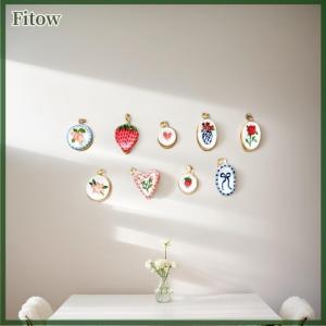 Fitow Simple And Versatile Color Blocking Butterfly Love Flower Diy Pendant Accessories Gold-Plated Color Preservation