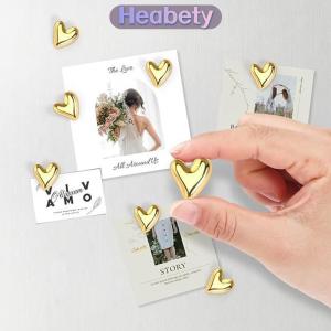 Heabety 10 Nam châm tủ lạnh hình trái tim nam châm tủ lạnh từ tính cho bảng tin trang trí máy ảnh Polaroid trang trí nhà