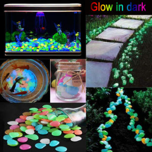 100pcs Mix Color Luminous Stones Glow In The Dark Decorative Pebbles Outdoor Garden Decor Pebble Rocks Aquarium Fish Tank Decoration