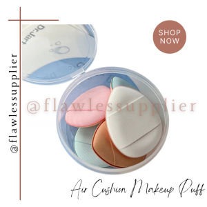 Mini Finger Spons Puff Air Cushion Concealer Bedak Foundation & Concealer / Spons Under Eye Basah / Kering Spons Concealer Fondation Mini / Makeup Sponge Satu Jari Kecil Dengan Box