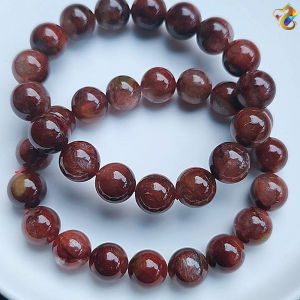 Super Premium Fiery Red Volcano Icy Red Rabbit Rutilated Quartz Bracelet