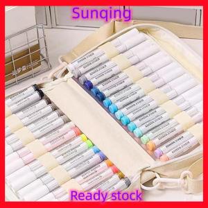 SQ Stationery [Flash Sale] Dung lượng lớn Túi lưu trữ đánh dấu 64 miếng lớp cầm tay chéo vai trong suốt túi màu nước bút hoàn thiện hộp